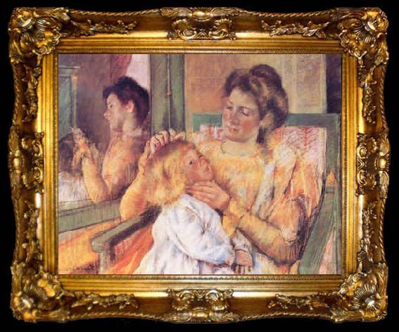 framed  Mary Cassatt Woman Combing her Child